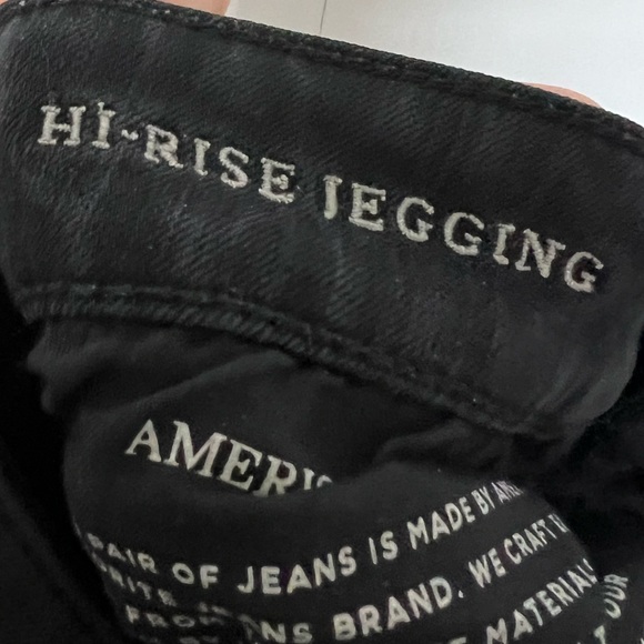 American Eagle Hi-Rise Black Jegging Super Stretch Size 8 - Picture 5 of 5